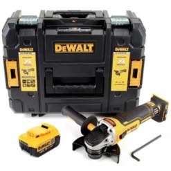 DeWalt DCG 405 NT Akku Winkelschleifer 18V 125mm Brushless + 1x Akku 4,0Ah + TSTAK - Ohne Ladegerät