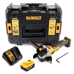 DeWalt DCG 405 M1 Akku Winkelschleifer 18V 125mm Brushless + 1x Akku 4,0Ah + Ladegerät + TSTAK