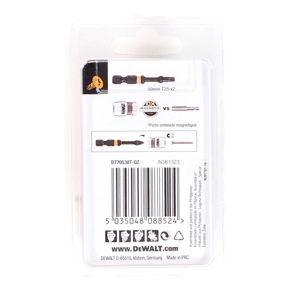 DeWalt DT 70538 T Bit-Set 2 X Schrauber-Bit T25 50mm + 1 X Magnetischer Bit-Ring 3 DeWalt DT 70538 T Bit-Set 2 X Schrauber-Bit T25 50mm + 1 X Magnetischer Bit-Ring – Bild 3