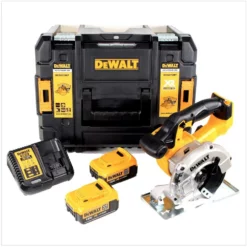 Dewalt DCS 373 M2 Akku Metall Kreissäge 18 V 140 Mm + 2x Akku 4,0 Ah + Ladegerät + Sägeblatt + TSTAK