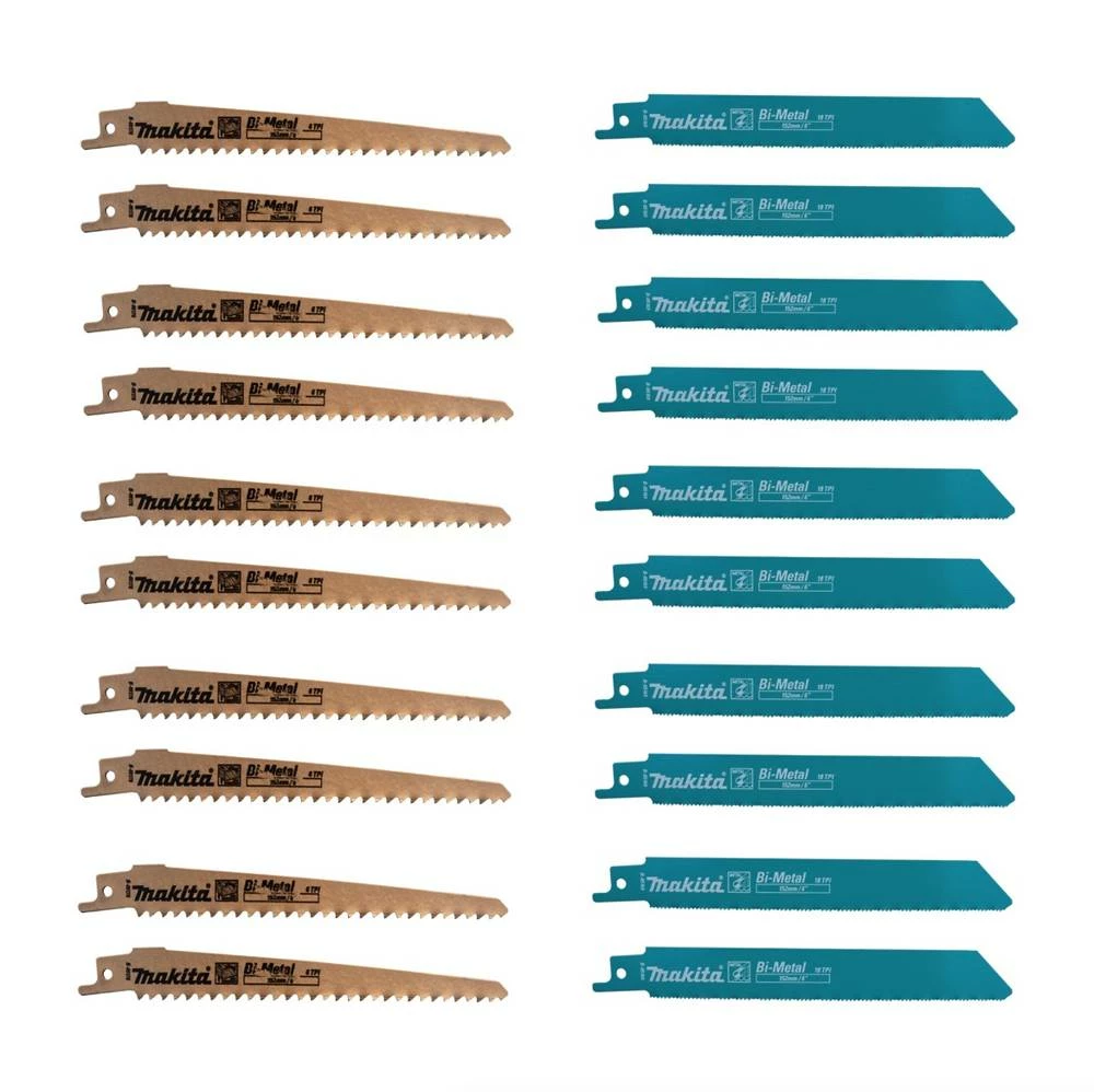 Makita DJR 187 SM1 Akku Reciprosäge 18 V Brushless Säbelsäge + 1x 4,0 Ah Akku + Ladegerät + 20x Sägeblätter 3 Makita DJR 187 SM1 Akku Reciprosäge 18 V Brushless Säbelsäge + 1x 4,0 Ah Akku + Ladegerät + 20x Sägeblätter – Bild 3