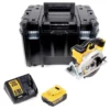 DeWalt DCS 391 M1 Akku Kreissäge 18V 165 Mm + 1x Akku 4,0Ah + Ladegerät + Sägeblatt + TSTAK