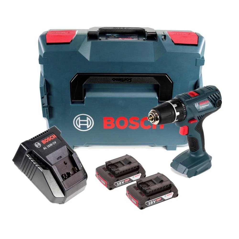 Bosch Professional GSR 18V-21 Akku Bohrschrauber 18V 55Nm ( 06019E6100 ) + 2x Akku 2,0Ah + Ladegerät + L-Boxx 1 Bosch Professional GSR 18V-21 Akku Bohrschrauber 18V 55Nm ( 06019E6100 ) + 2x Akku 2,0Ah + Ladegerät + L-Boxx