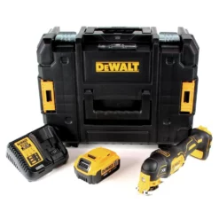 DeWalt DCS 355 M1 Akku Oszillierer 18V Brushless Solo + 1x Akku 4,0Ah + Ladegerät + TSTAK