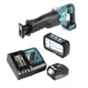 Makita DJR 187 RT Akku Reciprosäge 18 V Brushless Säbelsäge + 1x Reciprosägeblatt Sortiment ( P-81290 ) + 1x 5,0 Ah Akku + Ladegerät