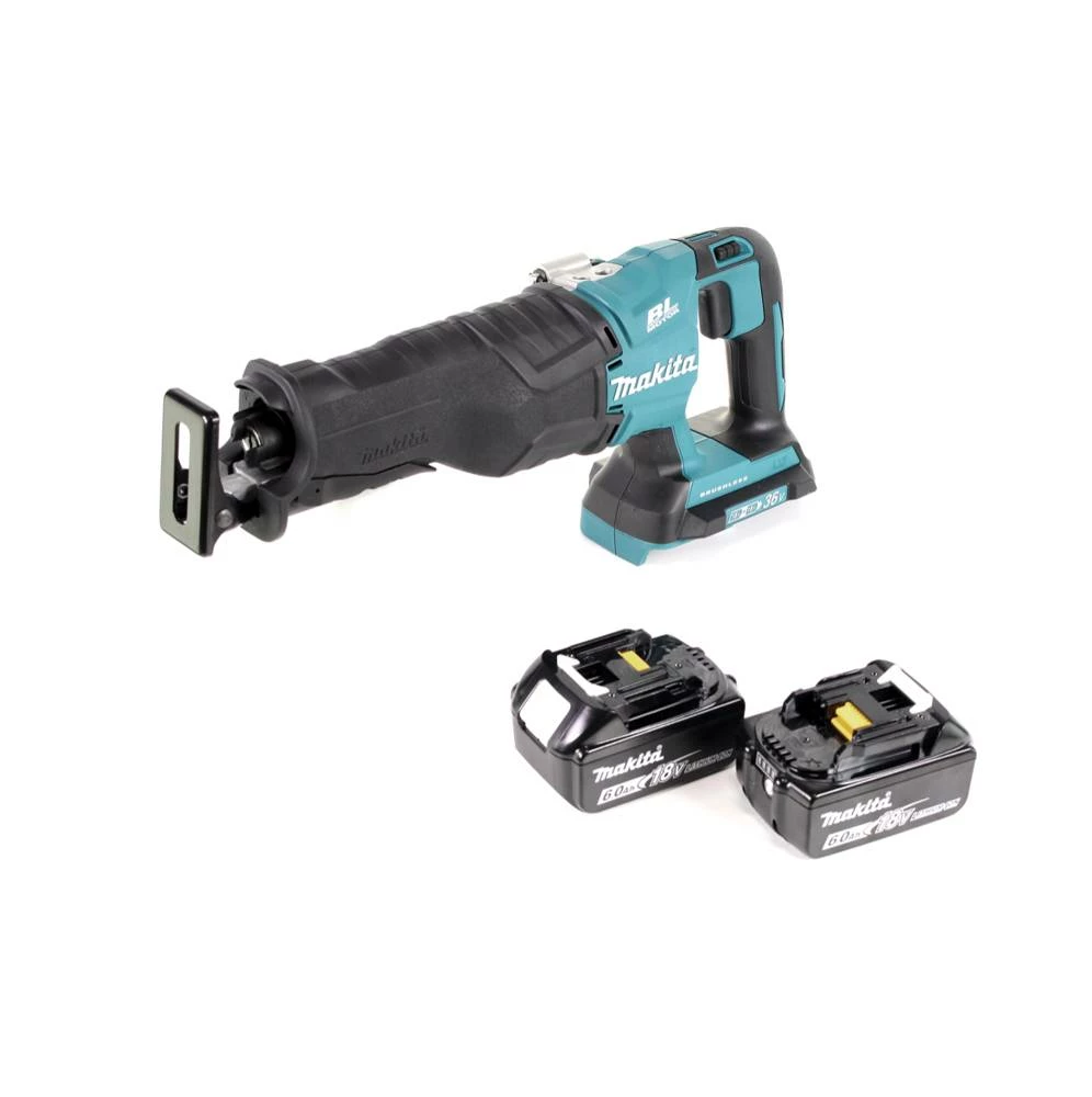 Makita DJR 360 G Akku Reciprosäge 36V ( 2x18V ) Brushless Säbelsäge + 2x 6,0 Ah Akku - Ohne Ladegerät 1 Makita DJR 360 G Akku Reciprosäge 36V ( 2x18V ) Brushless Säbelsäge + 2x 6,0 Ah Akku - Ohne Ladegerät