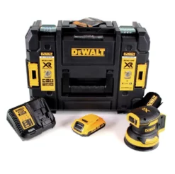DeWalt DCW 210 D1 Akku Exzenterschleifer Brushless 18V 12.000U/min 125 Mm + 1x Akku 2,0 Ah + 1x Schnellladegerät In TSTAK