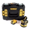 DeWalt DCW 210 NT Akku Exzenterschleifer 18V 125mm Brushless + 1x Akku 5,0Ah + TSTAK - Ohne Ladegerät