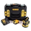 DeWalt DCW 210 P1 Akku Exzenterschleifer 18V 125mm Brushless + 1x Akku 5,0Ah + Ladegerät + TSTAK