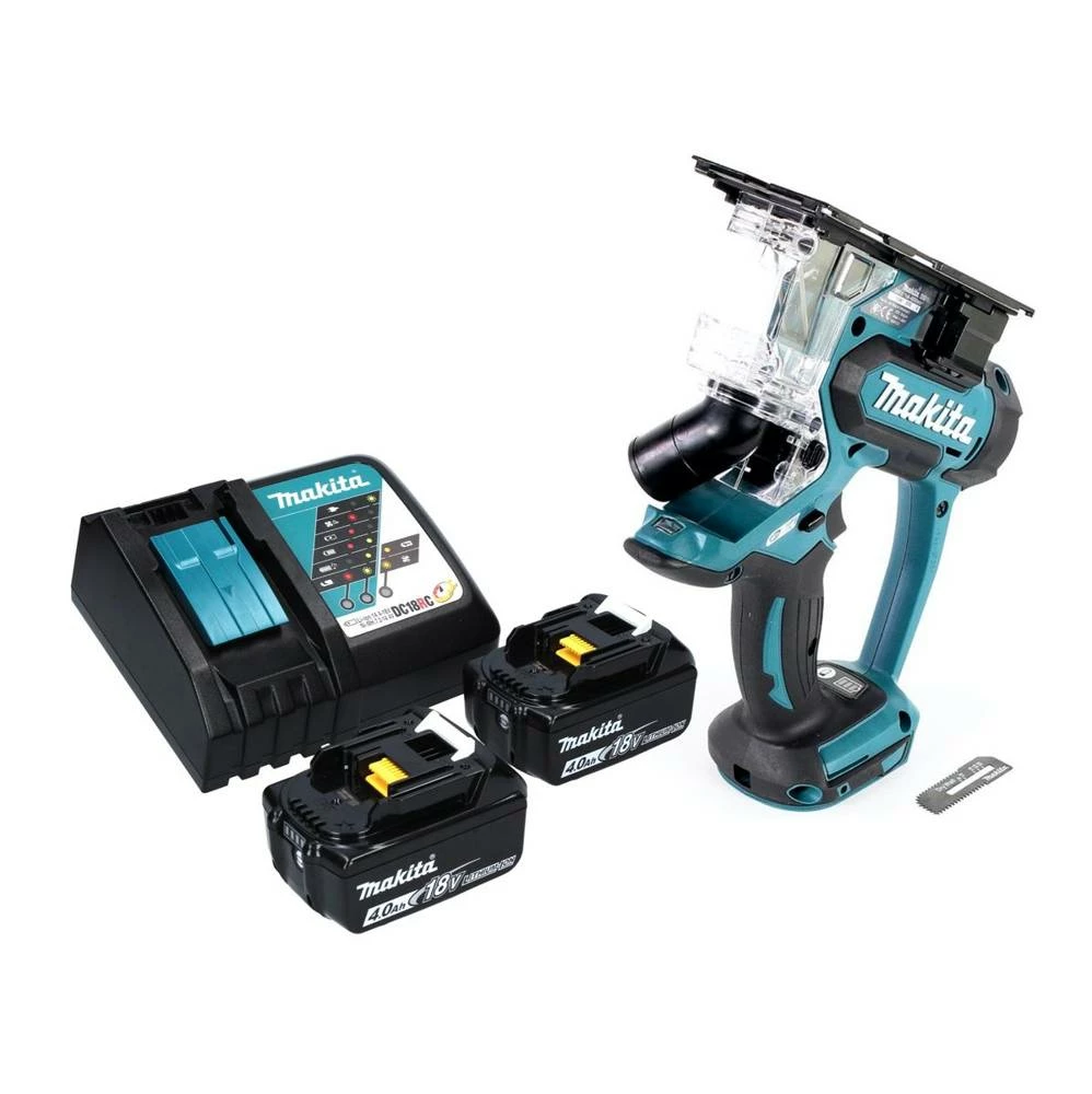 Makita DSD 180 RM Akku Gipskartonsäge 18 V + 2x Akku 4,0 Ah + Ladegerät 1 Makita DSD 180 RM Akku Gipskartonsäge 18 V + 2x Akku 4,0 Ah + Ladegerät