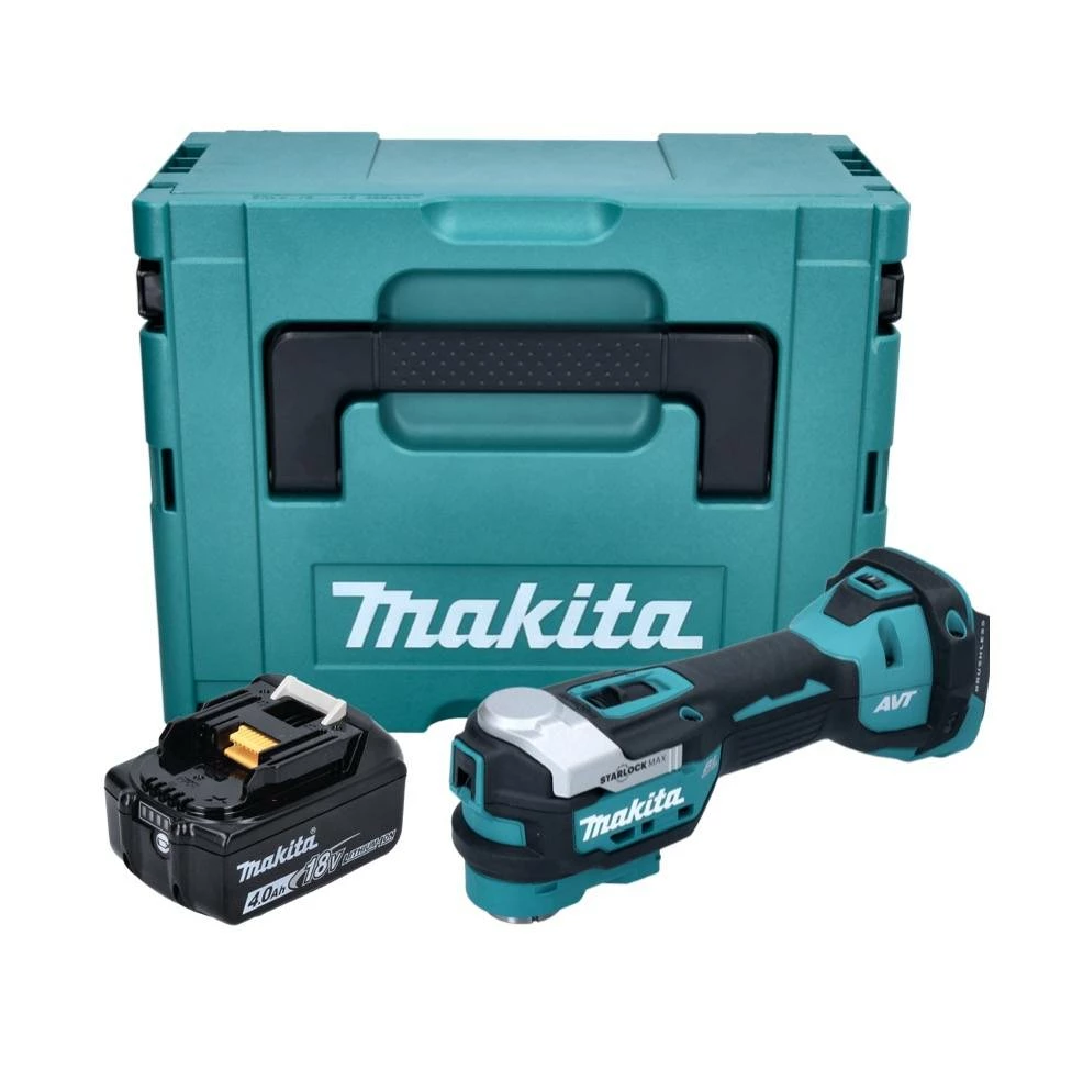 Makita DTM 52 M1J Akku Multifunktionswerkzeug 18 V Starlock Max Brushless + 1x Akku 4,0 Ah + Makpac - Ohne Ladegerät 1 Makita DTM 52 M1J Akku Multifunktionswerkzeug 18 V Starlock Max Brushless + 1x Akku 4,0 Ah + Makpac - Ohne Ladegerät