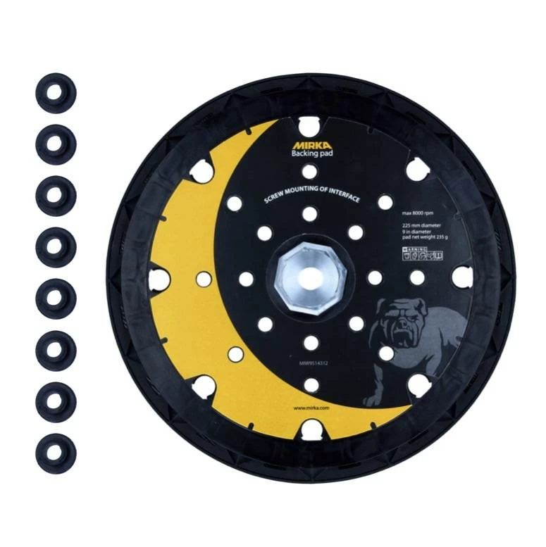 Mirka LEROS Schleifteller 225 Mm 25H Grip + 8 Schrauben ( MIW9514312 ) - Nachfolger Von MIW9536011 1 Mirka LEROS Schleifteller 225 Mm 25H Grip + 8 Schrauben ( MIW9514312 ) - Nachfolger Von MIW9536011