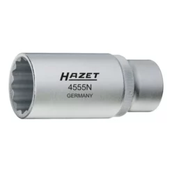 HAZET Einspritzdüsen-Werkzeug 4555N Vierkant Hohl 12,5 Mm (1/2 Zoll) Außen-Doppel-Sechskant Profil 27
