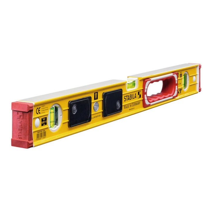 STABILA Wasserwaage Type 196-2 LED 122 Cm Mit Beleuchteten Libellen 1 STABILA Wasserwaage Type 196-2 LED 122 Cm Mit Beleuchteten Libellen