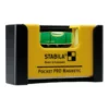 STABILA Wasserwaage Pocket PRO Magnetic 7 Cm Mit Seltenerd-Magnetsystem Und Gürtel-Clip Auf SB-Karte