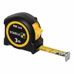 STABILA Taschenbandmaß BM 100, 8 M, Metrische Skala