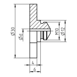 Gesipa Ersatzteil Plattenmundstück P 16/29 (ohne Aussparung) Für Senkkopf