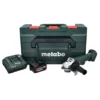 Metabo W 18 L 9-125 Quick Akku Winkelschleifer 18 V 125 Mm + 1x Akku 4,0 Ah + Ladegerät + MetaBOX