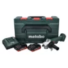 Metabo W 18 L 9-125 Quick Akku Winkelschleifer 18 V 125 Mm + 2x Akku 4,0 Ah + Ladegerät + MetaBOX
