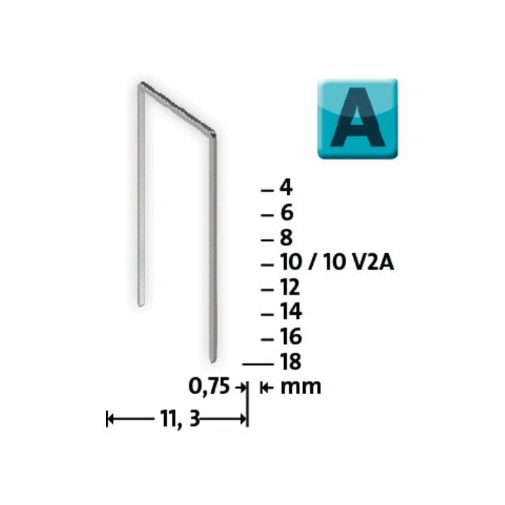 STEINEL Feindrahtklammer 53/10 Klammer-B11,3mm Schenkel-L10mm Superh. Stahl Novus 2 STEINEL Feindrahtklammer 53/10 Klammer-B11,3mm Schenkel-L10mm Superh. Stahl Novus – Bild 2