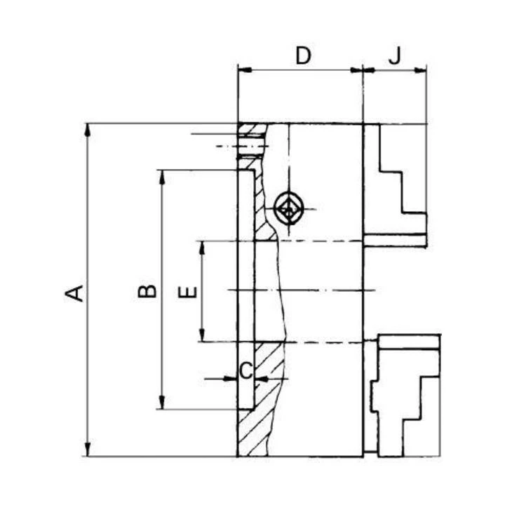 Röhm Dreibacken-Drehfutter Stahl Zylindrische Zentrieraufnahme 2 Röhm Dreibacken-Drehfutter Stahl Zylindrische Zentrieraufnahme – Bild 2
