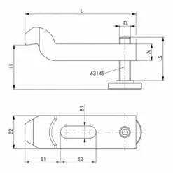 AMF Spanneisen 6316V Mit Stützschraube Gekröpft Nut 12 + 14 Mm -Festool Verkauf 4020772071202 amf spanneisen 6316v mit stutzschraube gekropft nut 12 14 mm 3