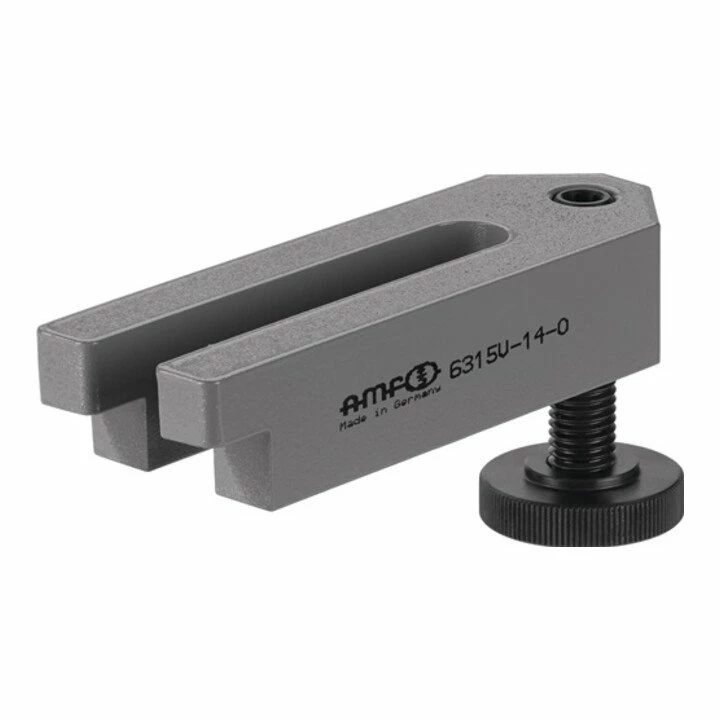 AMF Spanneisen 6315V Abgesetzt Mit Stützschraube Nut 14 Mm 1 AMF Spanneisen 6315V Abgesetzt Mit Stützschraube Nut 14 Mm