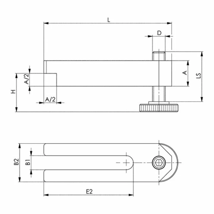 AMF Spanneisen 6315V Abgesetzt Mit Stützschraube Nut 14 Mm 2 AMF Spanneisen 6315V Abgesetzt Mit Stützschraube Nut 14 Mm – Bild 2