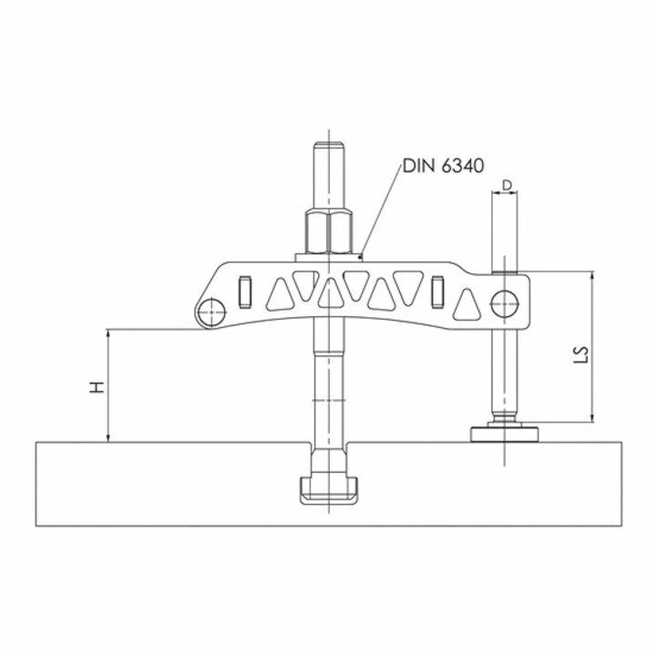 AMF Spanneisen 6311 Leichtbau Für T-Nuten 48 Mm Länge 400 Mm 2 AMF Spanneisen 6311 Leichtbau Für T-Nuten 48 Mm Länge 400 Mm – Bild 2