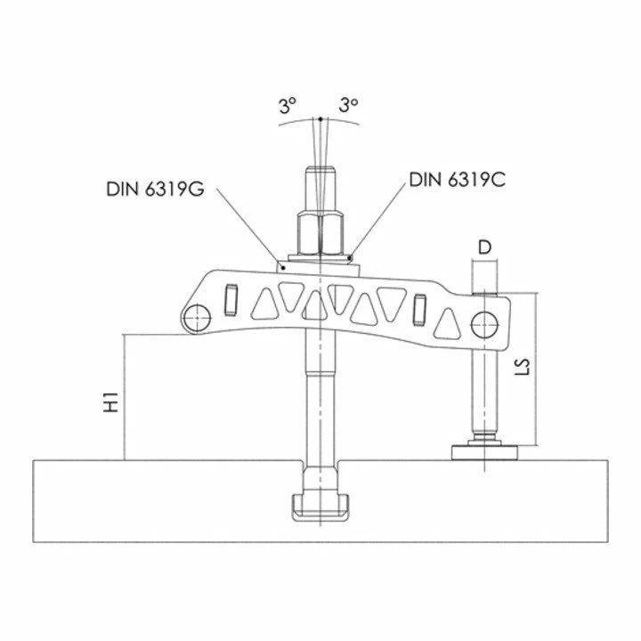 AMF Spanneisen 6311 Leichtbau Für T-Nuten 48 Mm Länge 400 Mm 3 AMF Spanneisen 6311 Leichtbau Für T-Nuten 48 Mm Länge 400 Mm – Bild 3