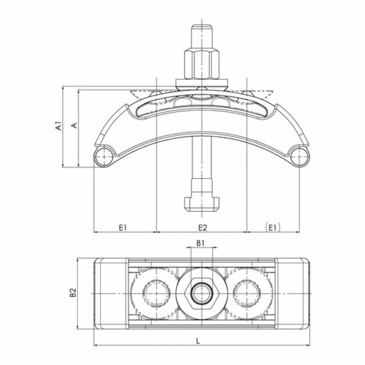 AMF Spanneisen 6310 Mit Kunststoffkappe Für T-Nut 10 Mm 2 AMF Spanneisen 6310 Mit Kunststoffkappe Für T-Nut 10 Mm – Bild 2