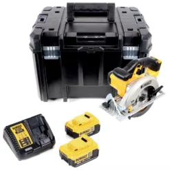 DeWalt DCS 391 M2 Akku Kreissäge 18 V 165 Mm + 2x Akku 4,0 Ah + Ladegerät + Sägeblatt + TSTAK