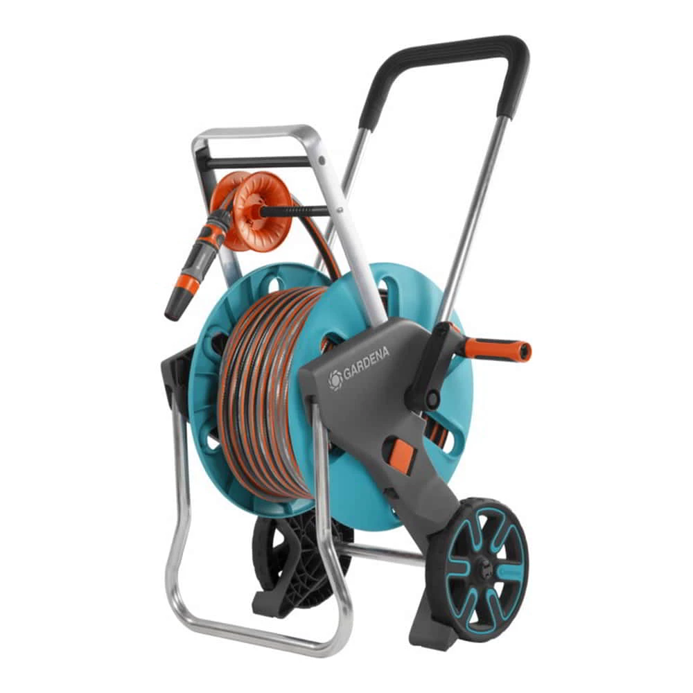 Gardena Schlauchwagen CleverRoll M Easy Set, Kpl. Mit 20m Schlauch, Systemteilen Und Spritze 2 Gardena Schlauchwagen CleverRoll M Easy Set, Kpl. Mit 20m Schlauch, Systemteilen Und Spritze – Bild 2