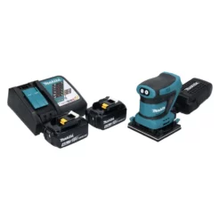 Makita DBO 480 RM Akku Schwingschleifer 18 V 112 X 102 Mm + 2x Akku 4,0 Ah + Ladegerät