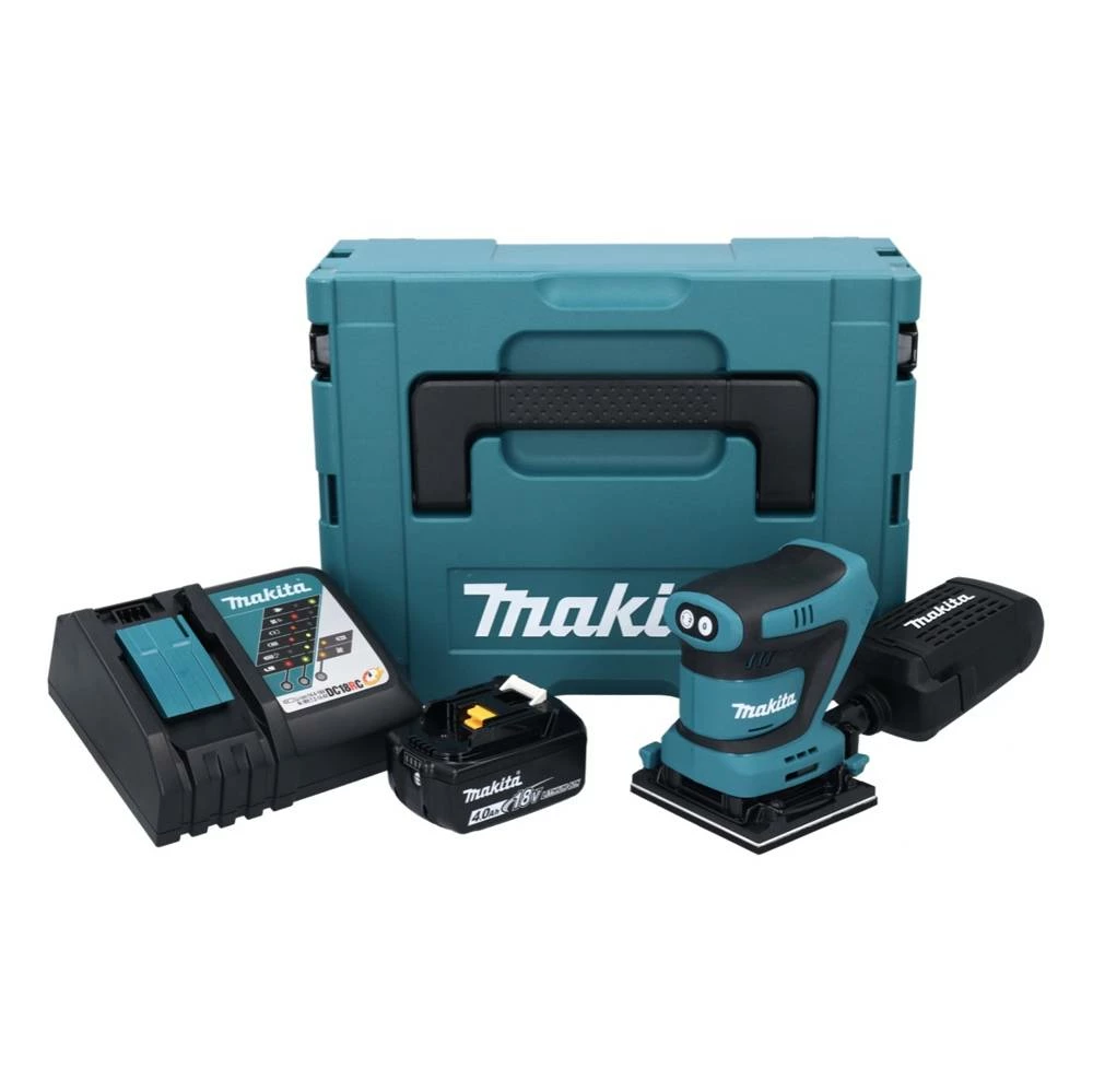 Makita DBO 481 RM1J Akku Schwingschleifer 18 V 112 X 102 Mm + 1x Akku 4,0 Ah + Ladegerät + Makpac 1 Makita DBO 481 RM1J Akku Schwingschleifer 18 V 112 X 102 Mm + 1x Akku 4,0 Ah + Ladegerät + Makpac