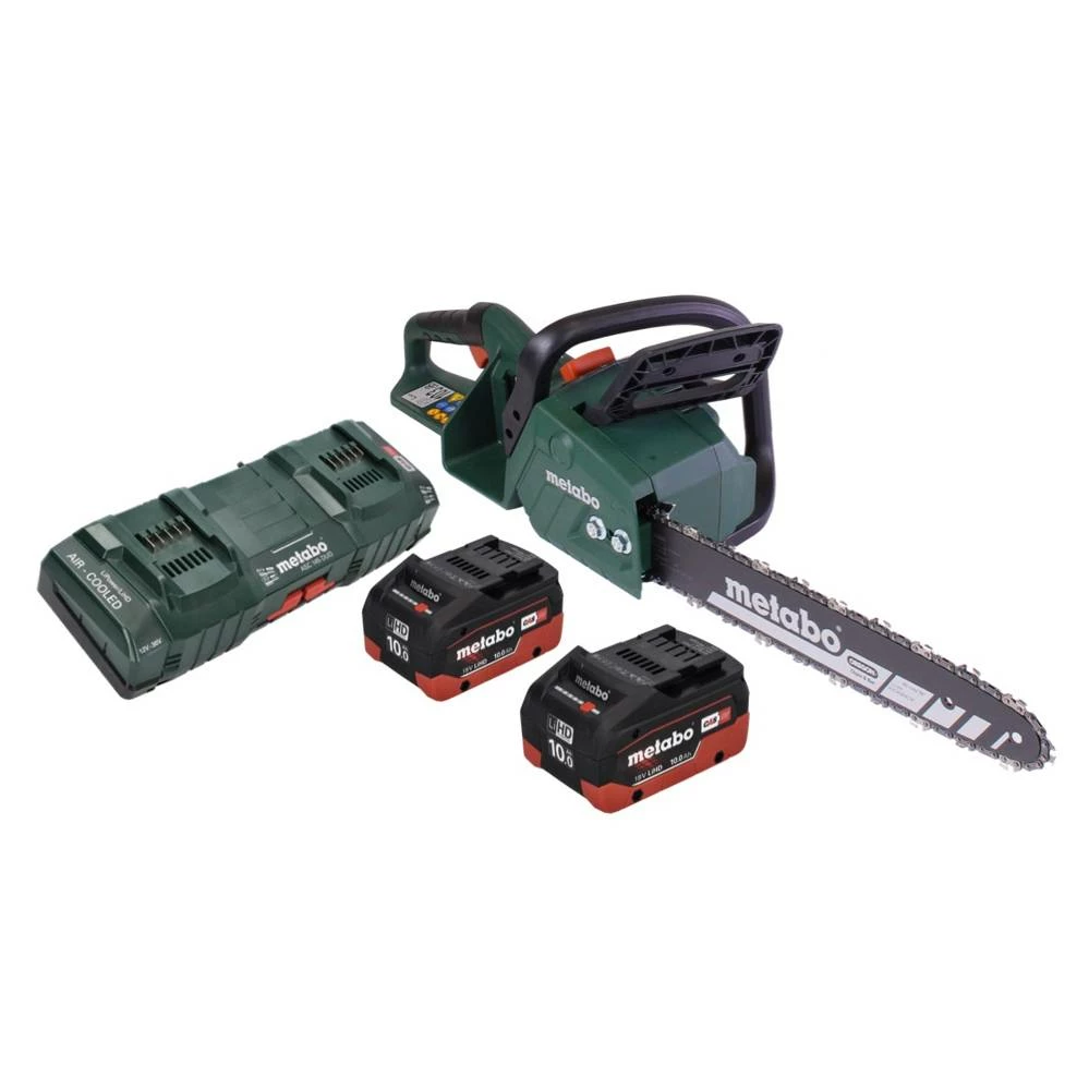 Metabo MS 36-18 LTX BL 40 Akku Kettensäge 36 V ( 2x 18 V ) 40 Cm 22 M/s Brushless + 2x Akku 10,0 Ah + Doppel Ladegerät 1 Metabo MS 36-18 LTX BL 40 Akku Kettensäge 36 V ( 2x 18 V ) 40 Cm 22 M/s Brushless + 2x Akku 10,0 Ah + Doppel Ladegerät