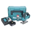Makita DJV 182 RT1J Akku Stichsäge 18 V Brushless + 1x Akku 5,0 Ah + Ladegerät + 5 Tlg. Stichsägeblatt Set + Makpac