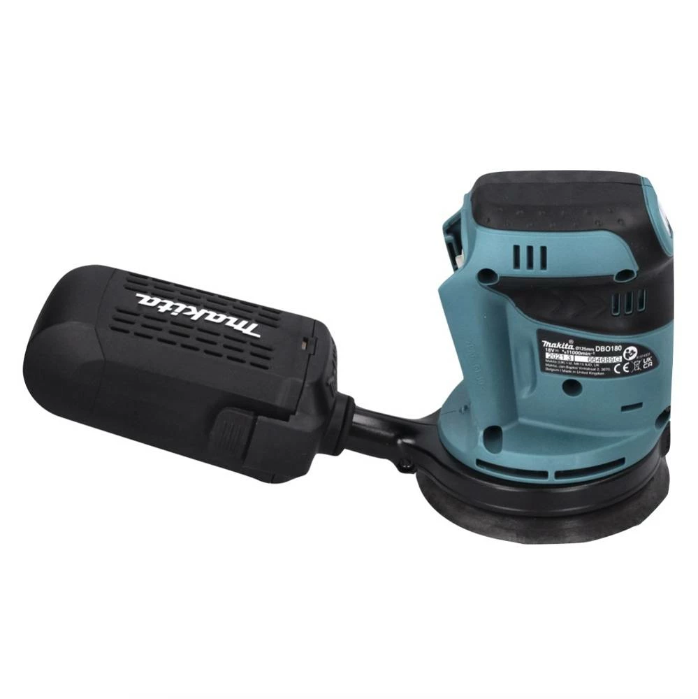 Makita DBO 180 SY Akku Exzenterschleifer 18 V 125 Mm + 2x Akku 1,5 Ah + Ladegerät 4 Makita DBO 180 SY Akku Exzenterschleifer 18 V 125 Mm + 2x Akku 1,5 Ah + Ladegerät – Bild 4