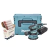 Makita BO 5041 J Exzenterschleifer Schleifmaschine 300 W 125 Mm + Toolbrothers SPIDER Schleifset Netzschleifmittel + Makpac