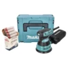 Makita BO 5031 J Exzenterschleifer Schleifmaschine 300 Watt 125 Mm + Toolbrothers SPIDER Schleifset Netzschleifmittel + Makpac