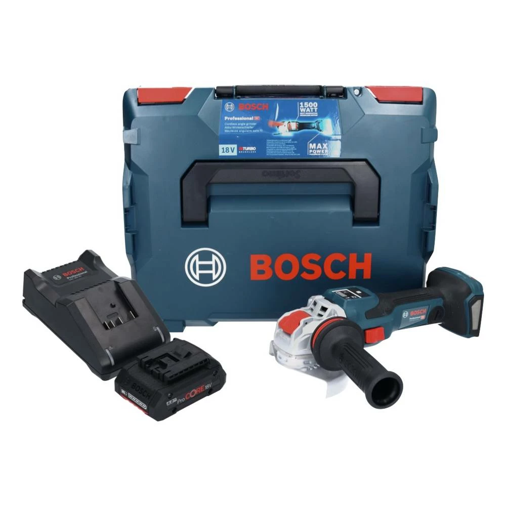 Bosch GWX 18V-15 SC Professional Akku Winkelschleifer 18 V 125 Mm BITURBO X-LOCK + 1x ProCORE Akku 4,0 Ah + Ladegerät + L-BOXX 1 Bosch GWX 18V-15 SC Professional Akku Winkelschleifer 18 V 125 Mm BITURBO X-LOCK + 1x ProCORE Akku 4,0 Ah + Ladegerät + L-BOXX