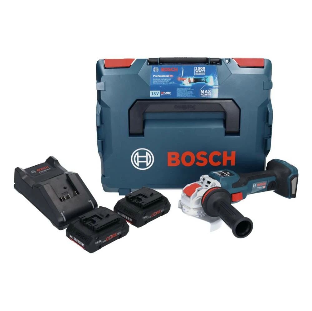 Bosch GWX 18V-15 SC Professional Akku Winkelschleifer 18 V 125 Mm BITURBO X-LOCK + 2x ProCORE Akku 4,0 Ah + Ladegerät + L-BOXX 1 Bosch GWX 18V-15 SC Professional Akku Winkelschleifer 18 V 125 Mm BITURBO X-LOCK + 2x ProCORE Akku 4,0 Ah + Ladegerät + L-BOXX