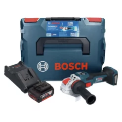 Bosch GWX 18V-15 SC Professional Akku Winkelschleifer 18 V 125 Mm BITURBO X-LOCK + 1x Akku 5,0 Ah + Ladegerät + L-BOXX