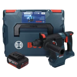 Bosch GBH 18V-24 C Professional Akku Bohrhammer 18 V 2,4 J Brushless SDS Plus + 1x Akku 5,0 Ah + L-BOXX - Ohne Ladegerät