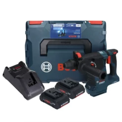 Bosch GBH 18V-24 C Professional Akku Bohrhammer 18 V 2,4 J Brushless SDS Plus + 2x ProCORE Akku 4,0 Ah + Ladegerät + L-BOXX