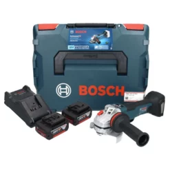 Bosch GWS 18V-10 PSC Professional Akku Winkelschleifer 18 V 125 Mm Brushless + 2x Akku 5,0 Ah + Ladegerät + L-Boxx