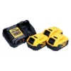 DeWalt Akku Starter Set 18 V 3x DCB 184 Akku 5,0 Ah + DCB 116 XR Schnell Ladegerät