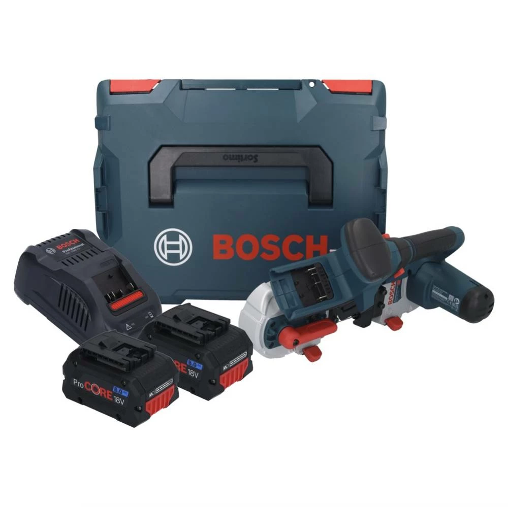 Bosch GCB 18V-63 Professional Akku Bandsäge 18 V 63,5 Mm + 2x ProCORE Akku 8,0 Ah + Ladegerät + L-Boxx 1 Bosch GCB 18V-63 Professional Akku Bandsäge 18 V 63,5 Mm + 2x ProCORE Akku 8,0 Ah + Ladegerät + L-Boxx