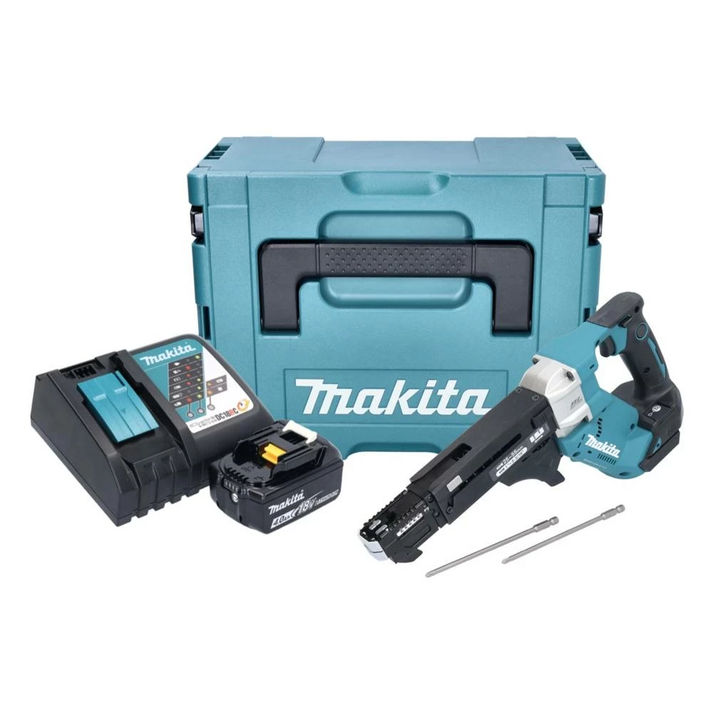 Makita DFR 551 RM1J Akku Magazinschrauber 18 V 25 - 55 Mm Brushless + 1x Akku 4,0 Ah + Ladegerät + Makpac 1 Makita DFR 551 RM1J Akku Magazinschrauber 18 V 25 - 55 Mm Brushless + 1x Akku 4,0 Ah + Ladegerät + Makpac