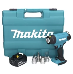 Makita DHG 181 F1K Akku Heißluftgebläse 18 V 150 - 550°C + 1x Akku 3,0 Ah + Koffer - Ohne Ladegerät